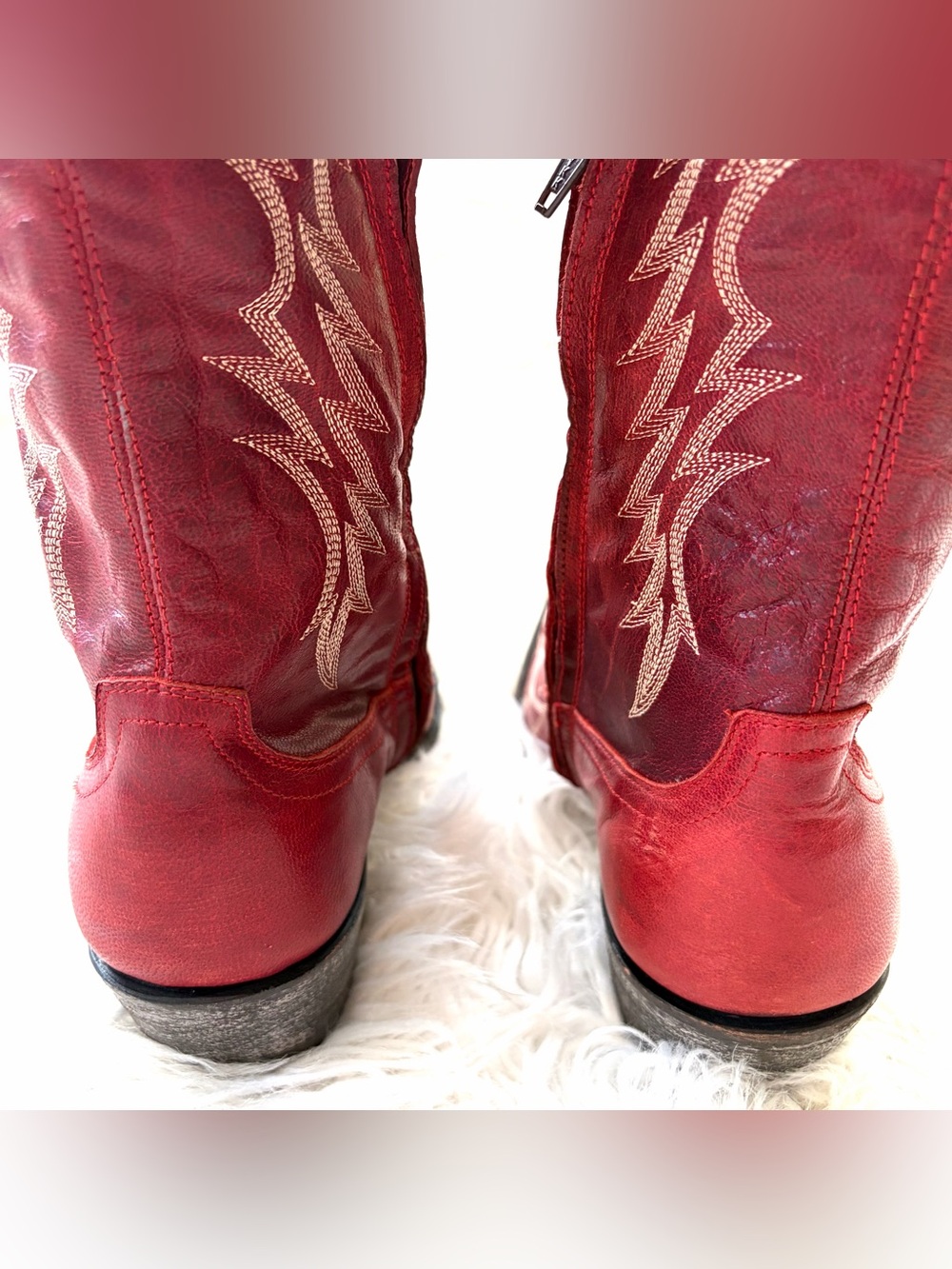 Old Gringo Women’s Mayra Red Tall Embroidered Cowboy Boots Snip Toe Size 9 - Picture 8 of 12